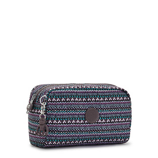 Kipling Gleam Printed Pouch Bags Stripy Dots | CA 2139JP